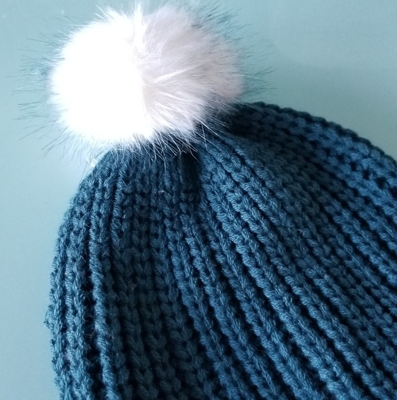 POM POM BEANIE - blue - Picture 3 of 3